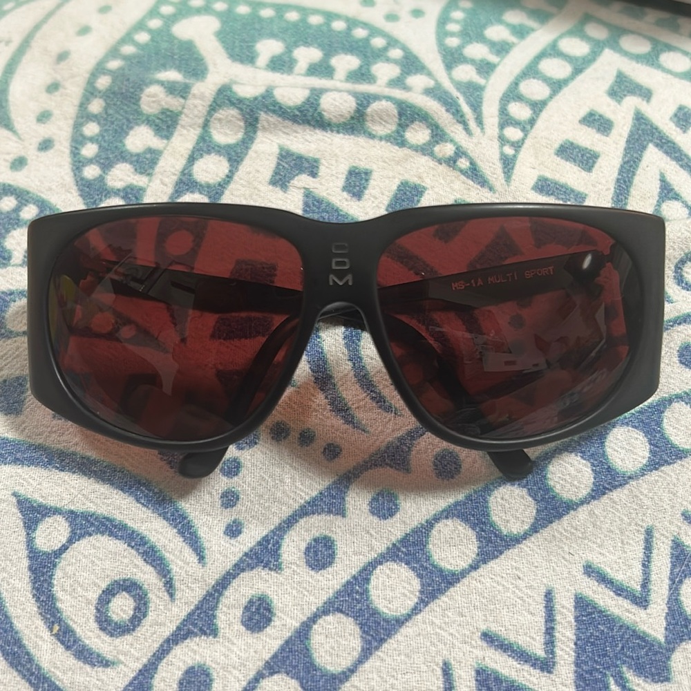 Costa Del Mar MS-1A Multi-Sport Black Sunglasses DISCONTINUED Vermillion lenses